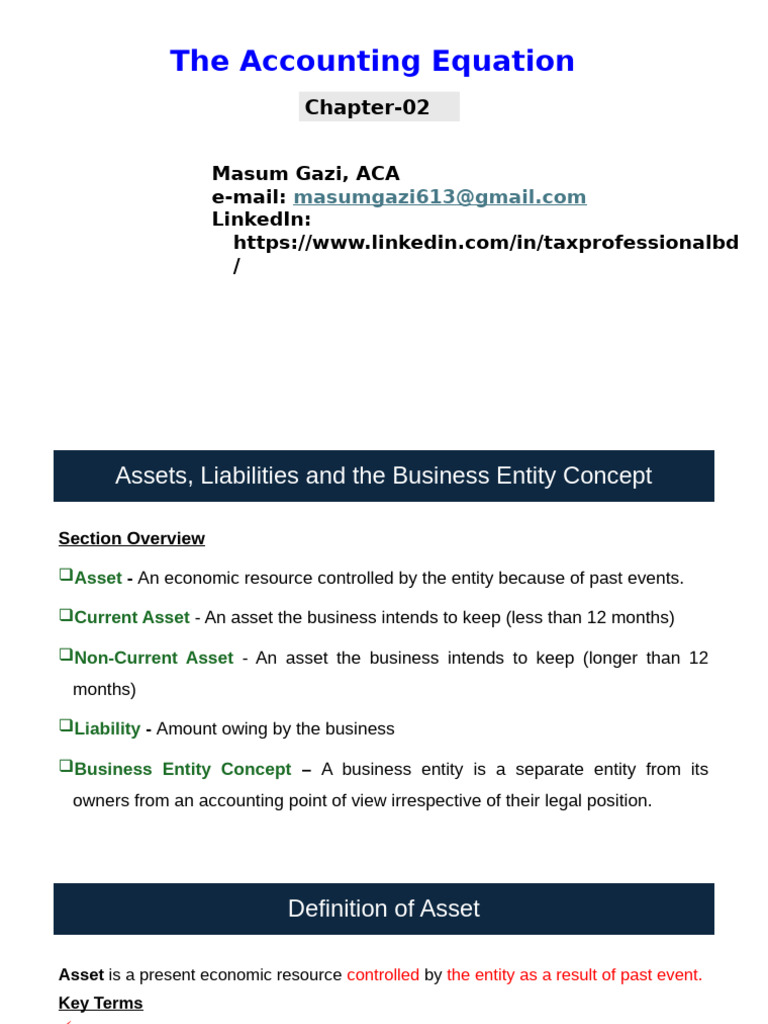 Understanding Assets and Liabilities in Accounting | PDF | Equity ...