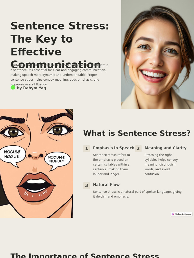 Mastering Sentence Stress for Clarity | PDF | Stress (Linguistics) | Word