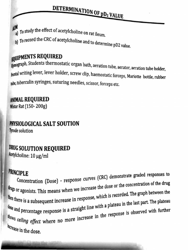 Practical 12 PD2 Value Determination | PDF
