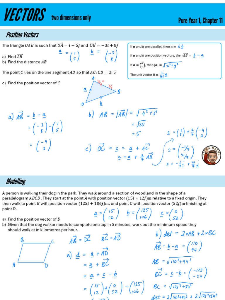 P1 Ch11 Vectors Annotated | PDF | Euclidean Vector | Mathematical Concepts