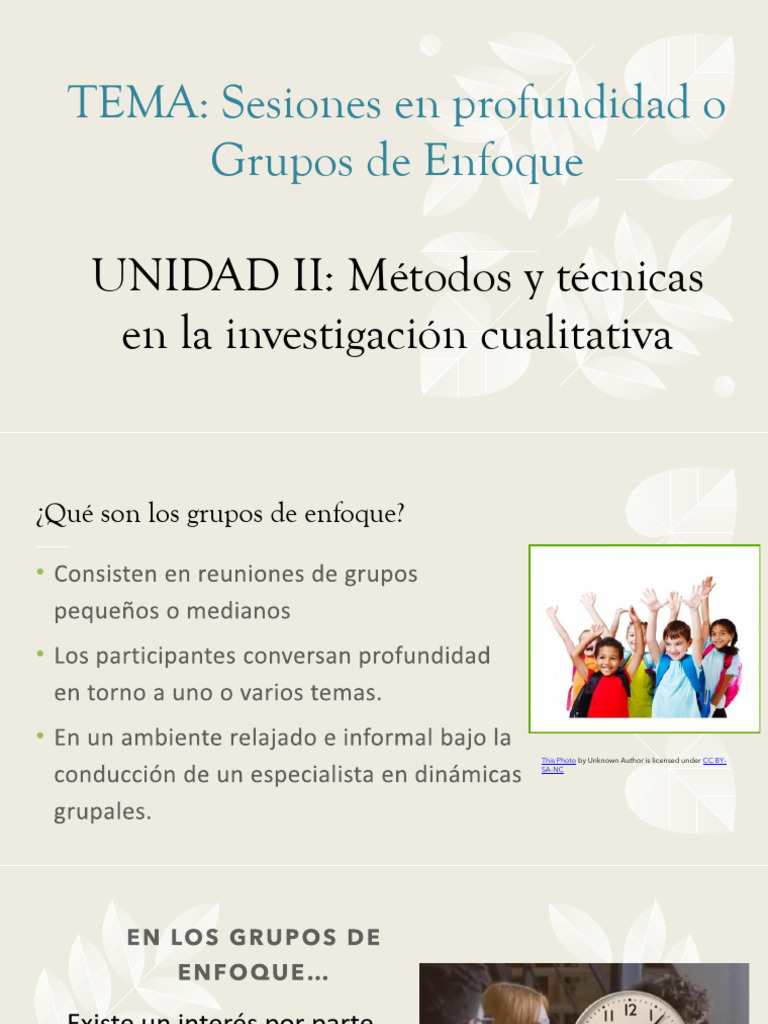 Grupos de Enfoque en Investigación Cualitativa | PDF | Grupo de enfoque