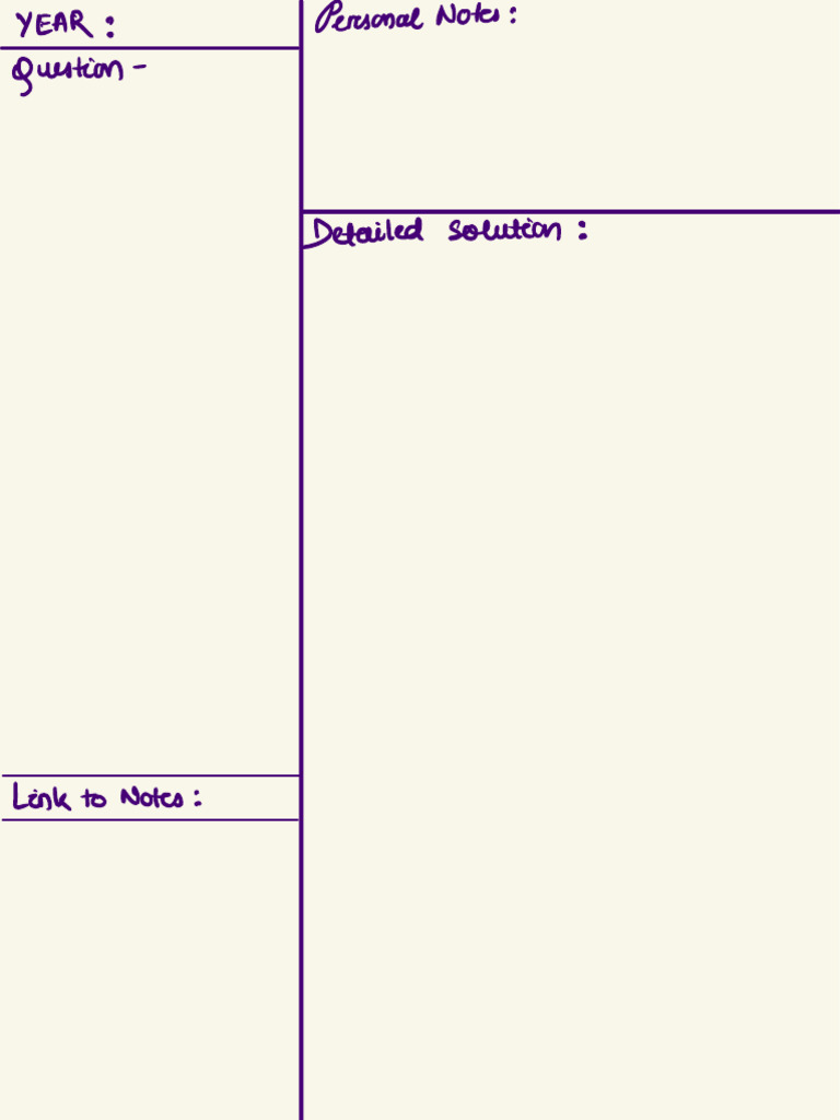 PYQ Template | PDF