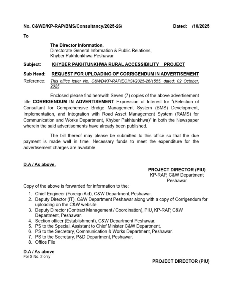 CORRIGENDUM-1 | PDF | Khyber Pakhtunkhwa