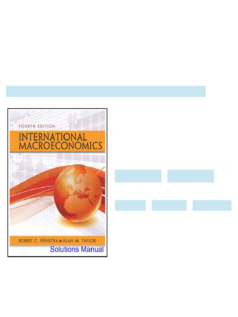 International Macroeconomics 4th Edition Feenstra Solutions Manual - test bank and solution ...