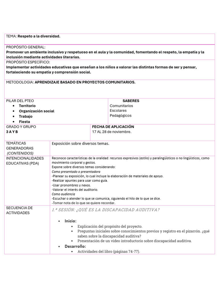 Inclusión y Empatía en el Aula | PDF | Lenguaje de señas | Comunicación