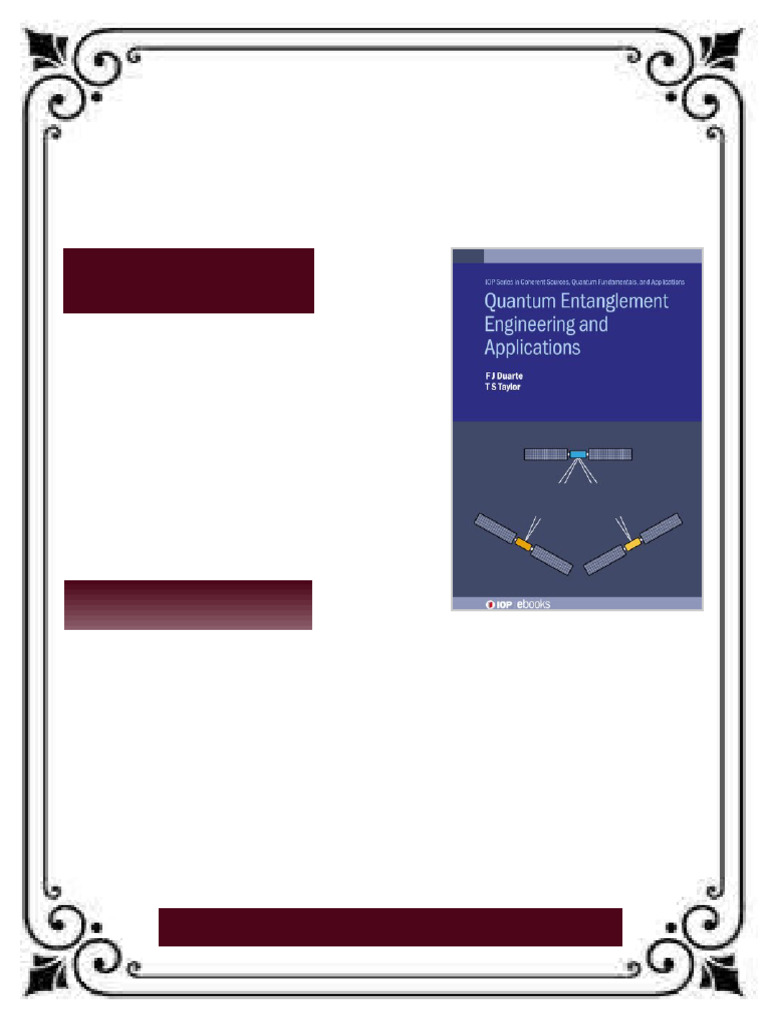 Quantum entanglement engineering and applications F. J. Duarte eBook ...