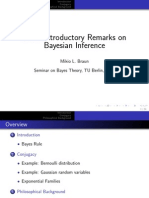 Some Introductory Remarks On Bayesian Inference