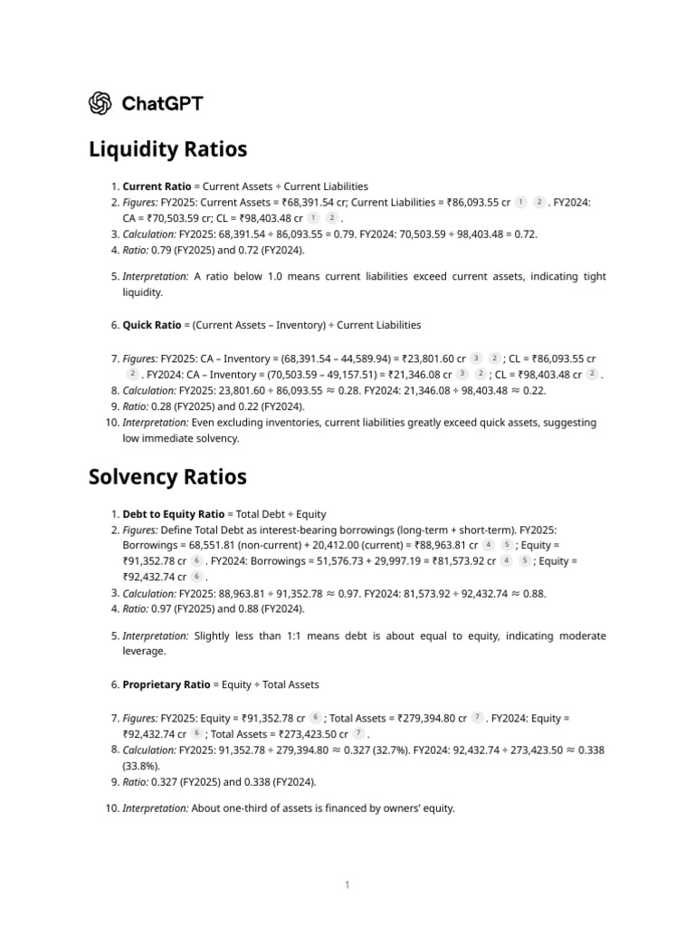 Liquidity Ratios | PDF | Equity (Finance) | Debt
