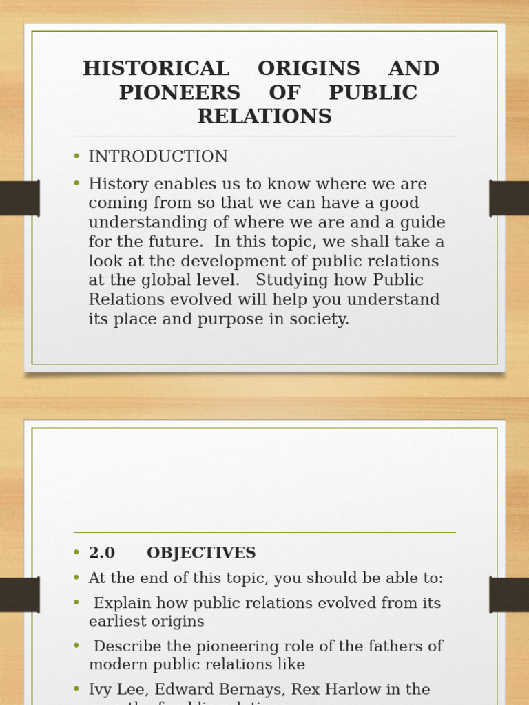 Origins and Evolution of Public Relations | PDF
