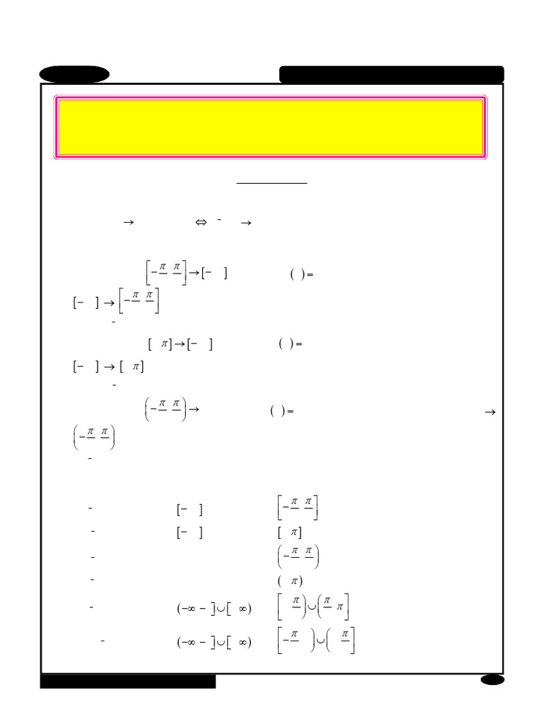 Inverse Trigonometric Functions Overview | PDF | Trigonometric ...