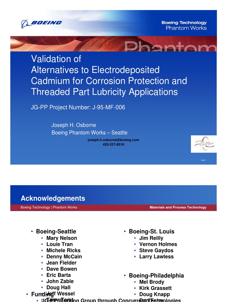 Identify Coatings to Replace Cadmium Corrosion Rust