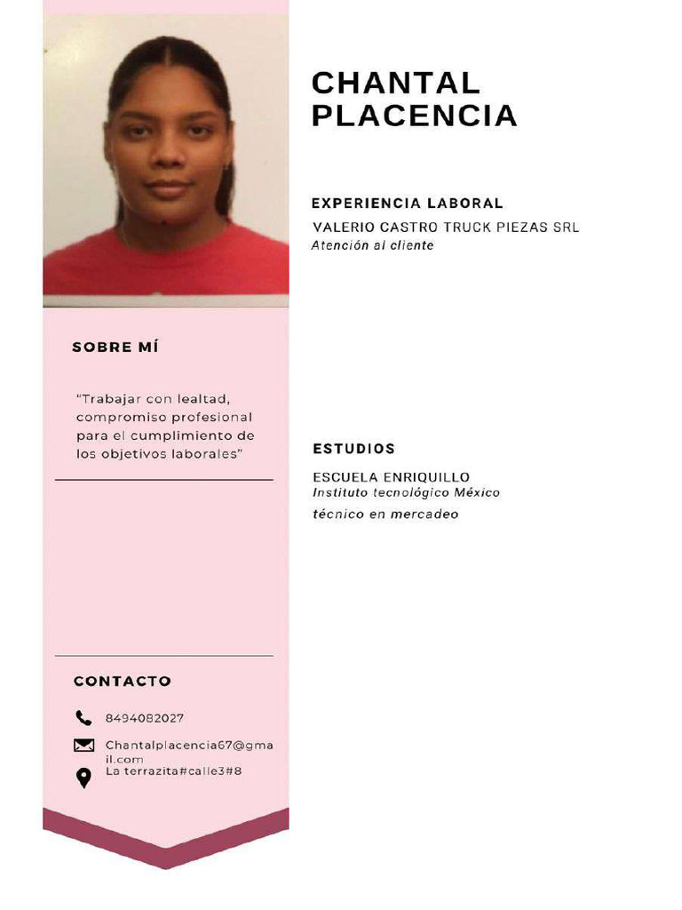 CV Shantal. | PDF