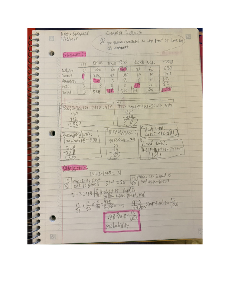 Chapter 4 Quiz Work | PDF