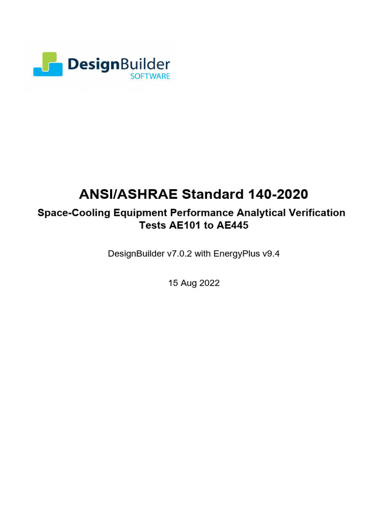 ASHRAE 140-2020 HVAC Performance Tests | PDF | Thermostat | Heat Transfer