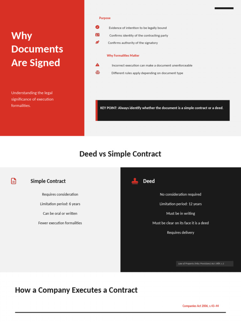 Legal Significance of Document Signatures | PDF | Signature | Deed