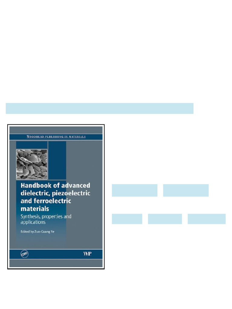 Handbook of Advanced Dielectric Piezoelectric and Ferroelectric ...