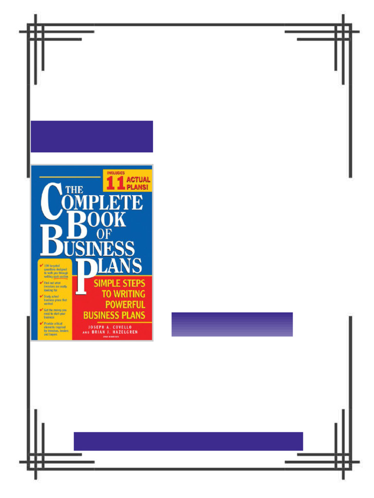 The Complete Book of Business Plans Simple Steps to Writing Powerful ...