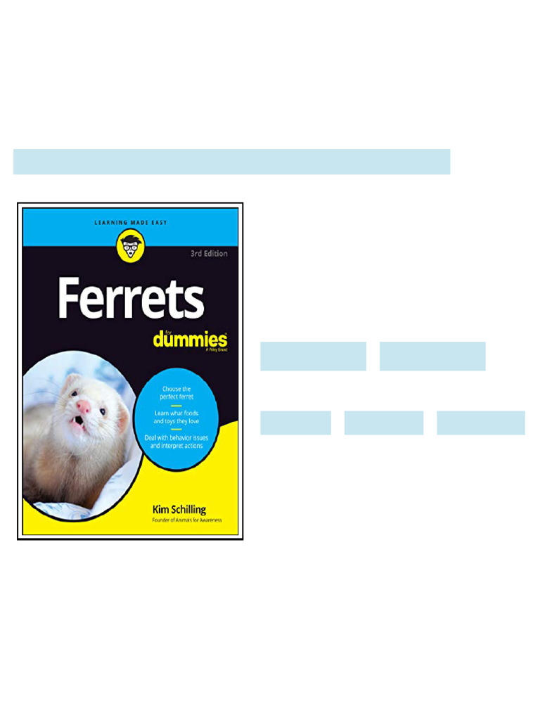 Ferrets For Dummies 2nd Edition Schilling - ebook and textbook ...