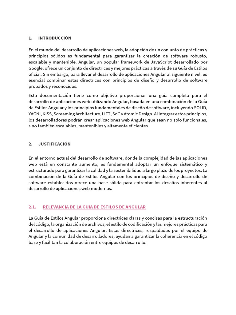Guía de Estilos para Angular y Principios de Diseño | PDF | Ingeniería ...