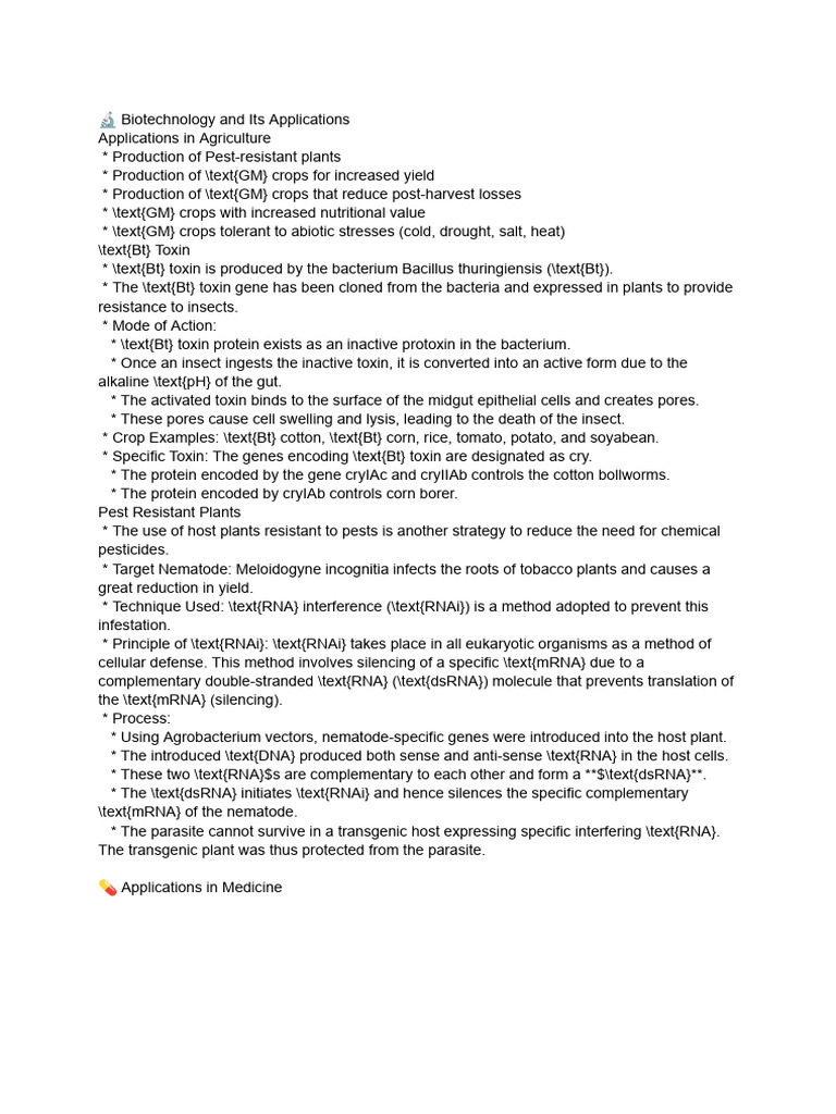 ? Biotechnology and Its Applications | PDF | Polymerase Chain Reaction ...