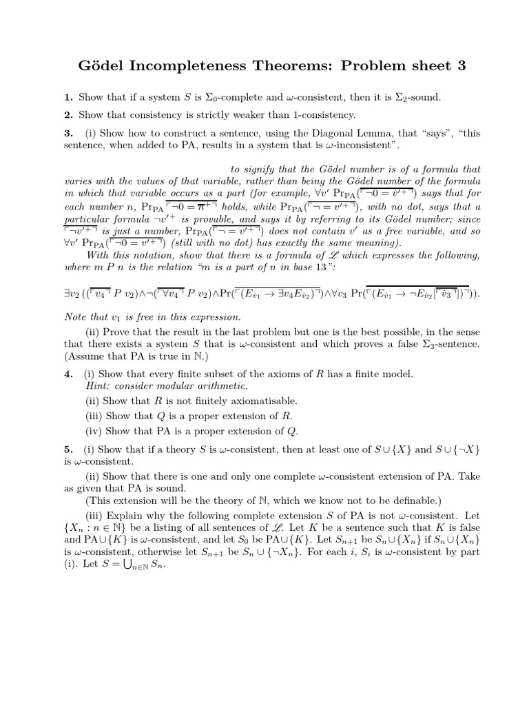 Problem Sheet 3 | PDF | Mathematical Concepts | Mathematics