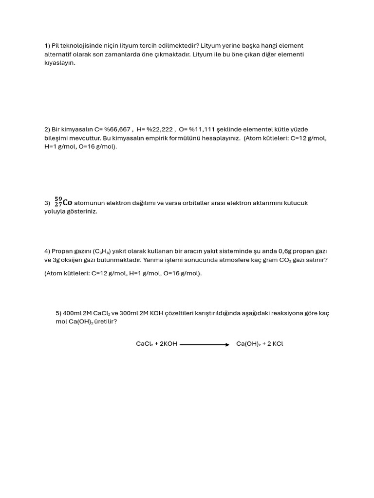 Ornek Sorular | PDF