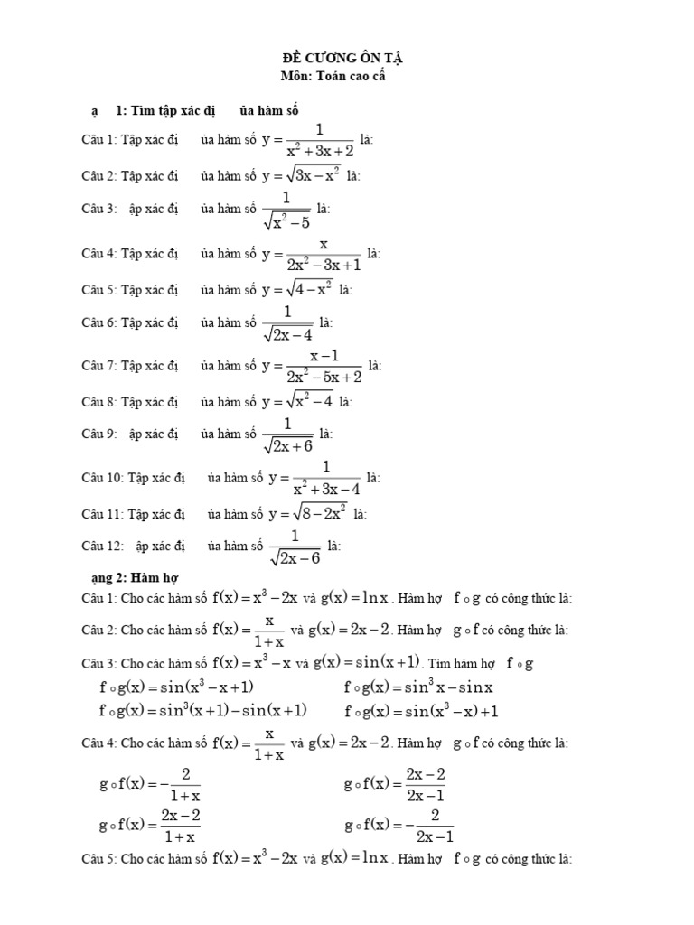 Bai Tap On Tap | PDF