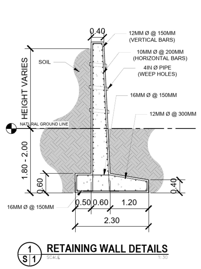 Retaining Wall Construction Details | PDF