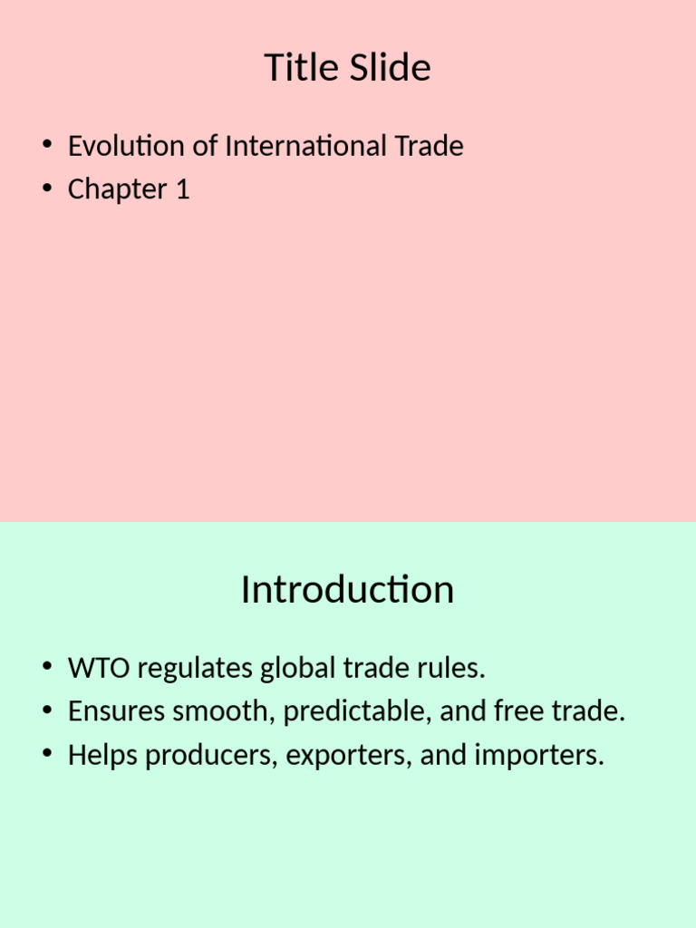 Evolution of International Trade 12slides Colorful | PDF