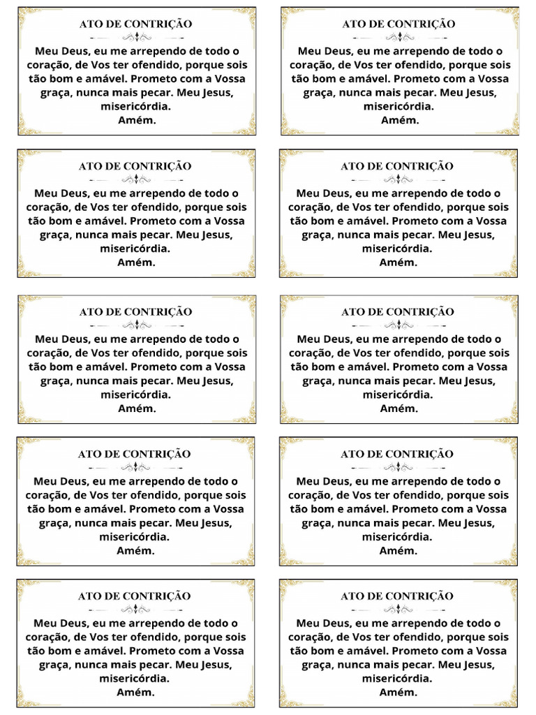 Ato de Contrição Arquivo | PDF