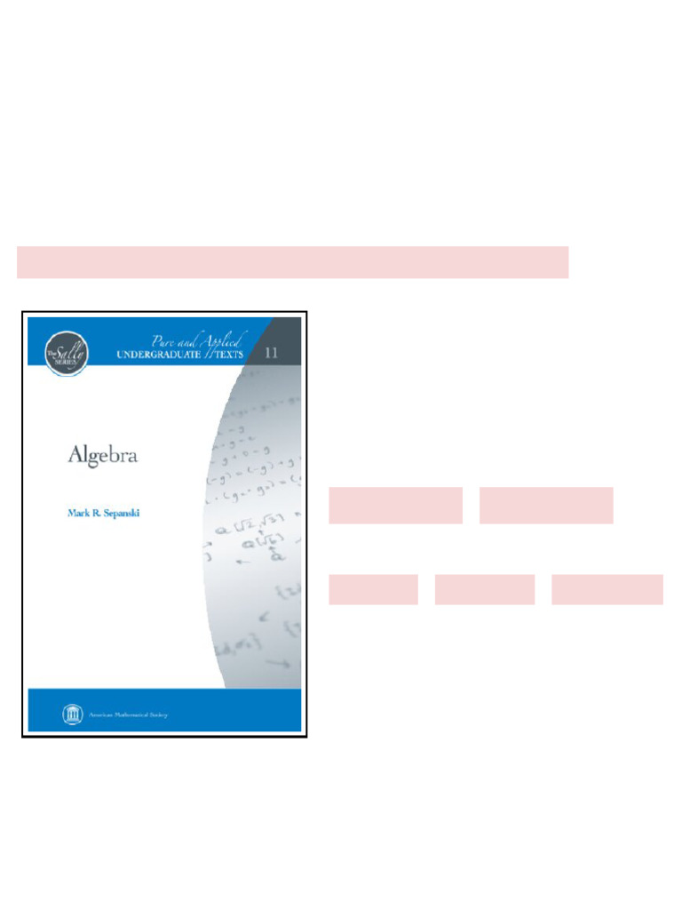 Algebra Groups Rings Polynomials and Fields 1st Edition Mark R ...