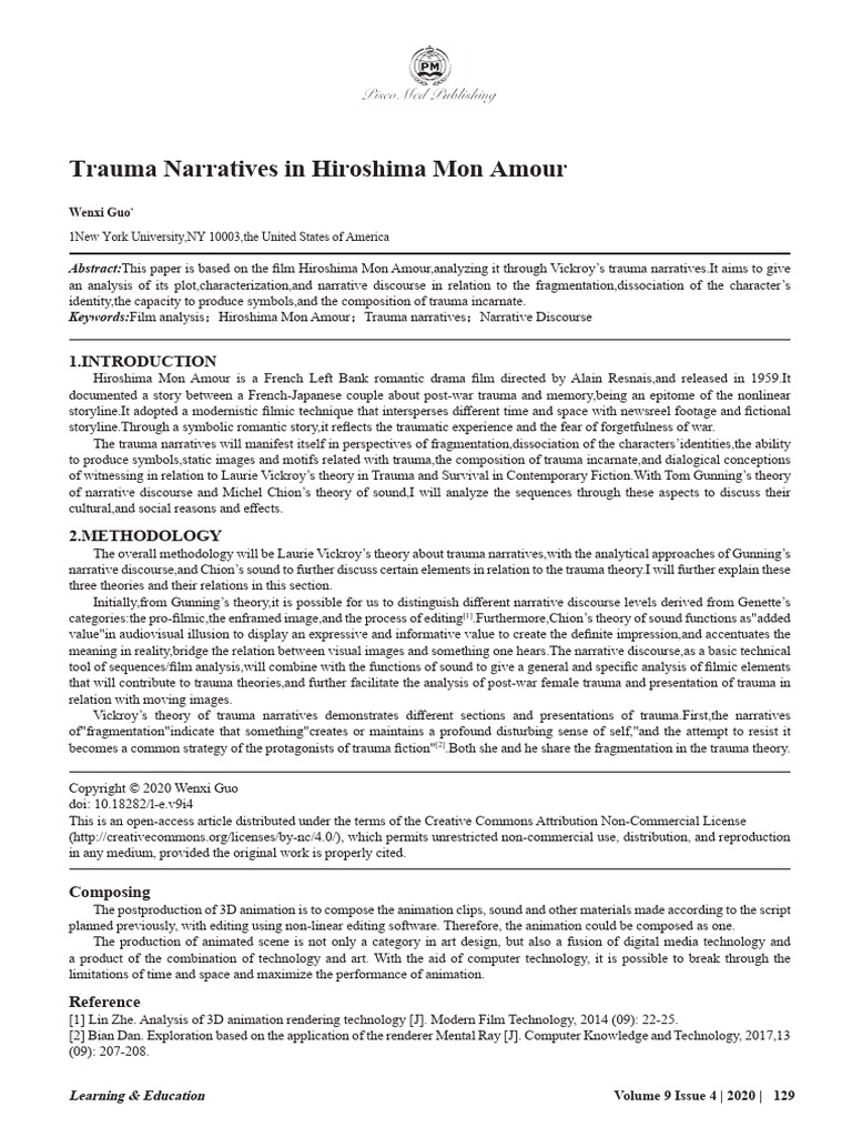 Trauma Narratives in Hiroshima Mon Amour | PDF | Narrative ...