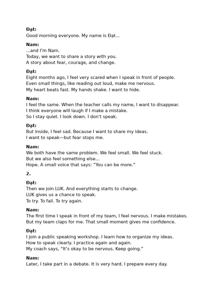 Presentation Public Speaking | PDF