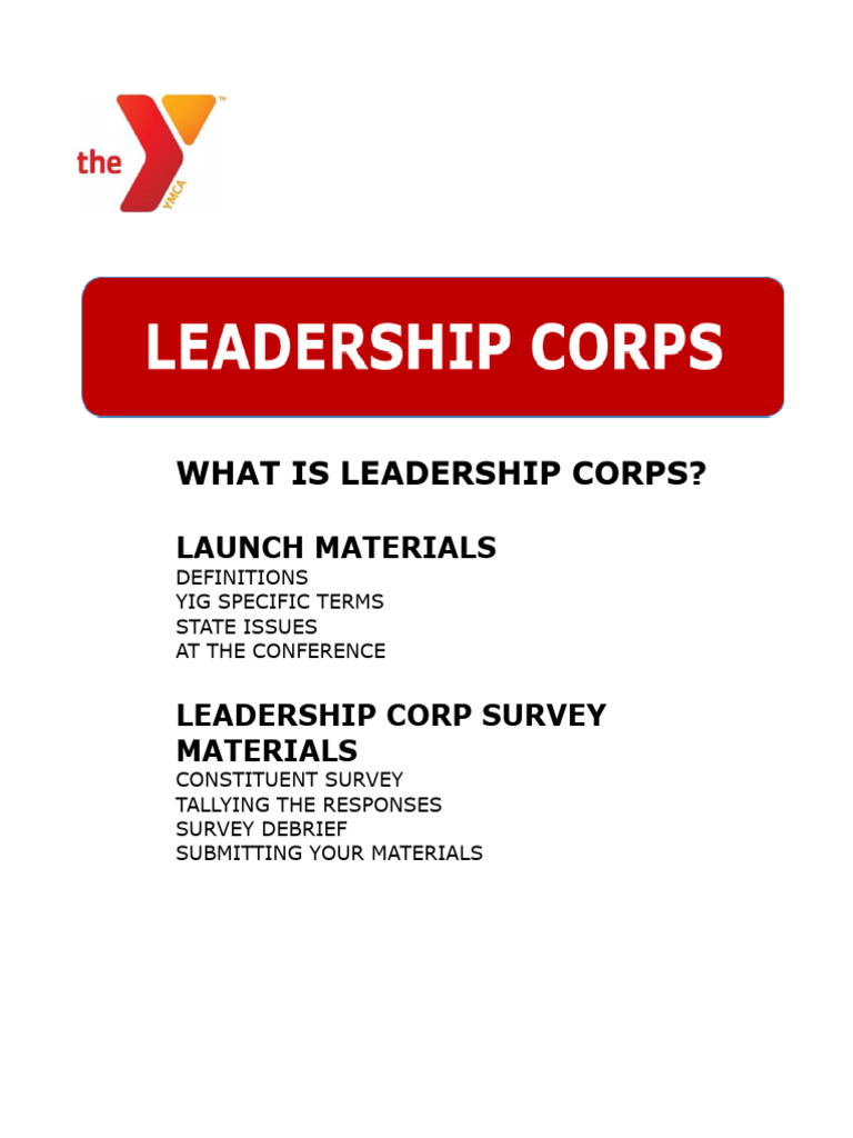Leadership Corps Overview for YIG Delegates | PDF | Fourth Amendment To ...