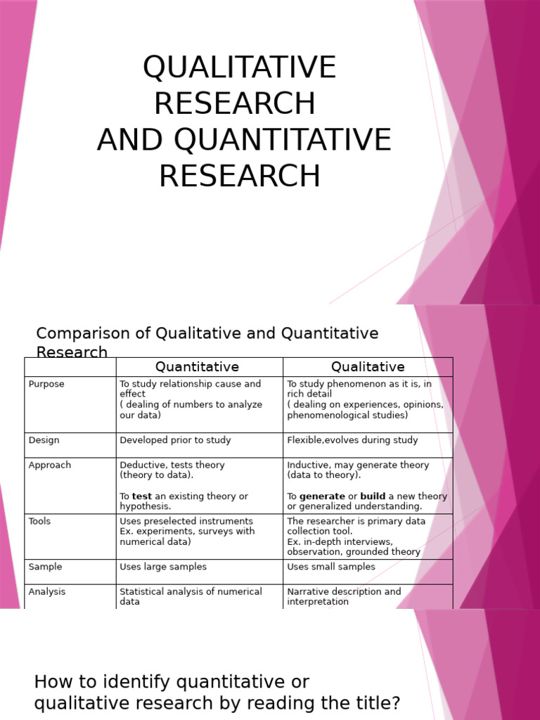 Qualitative vs Quantitative Research Guide | PDF | Qualitative Research ...