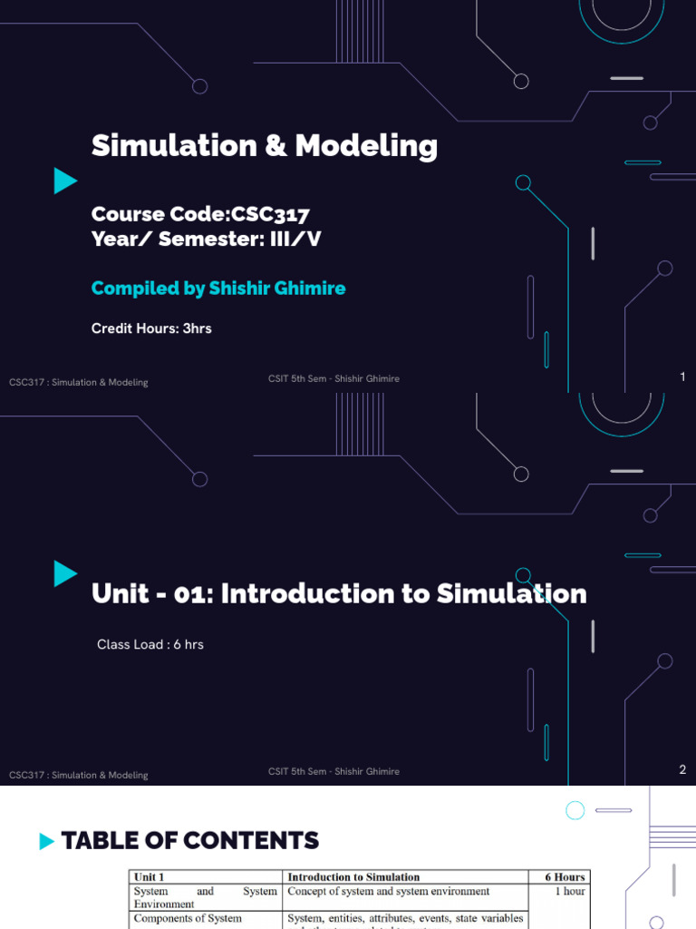 CSC317 Simulation & Modeling Overview | PDF | Probability Distribution ...