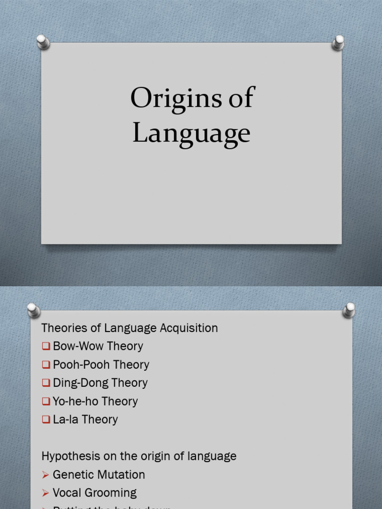 Theories on Language Origins Explained | PDF