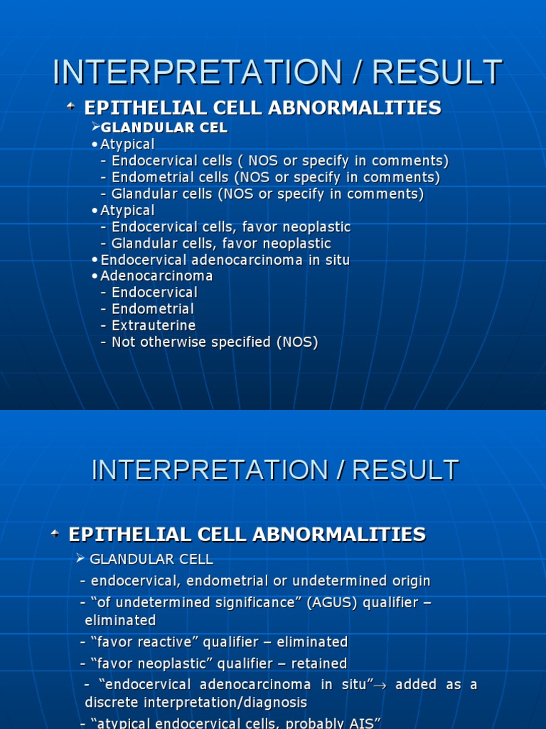Epithelial Cell Abnormalities Glandular Neoplasms Medicine