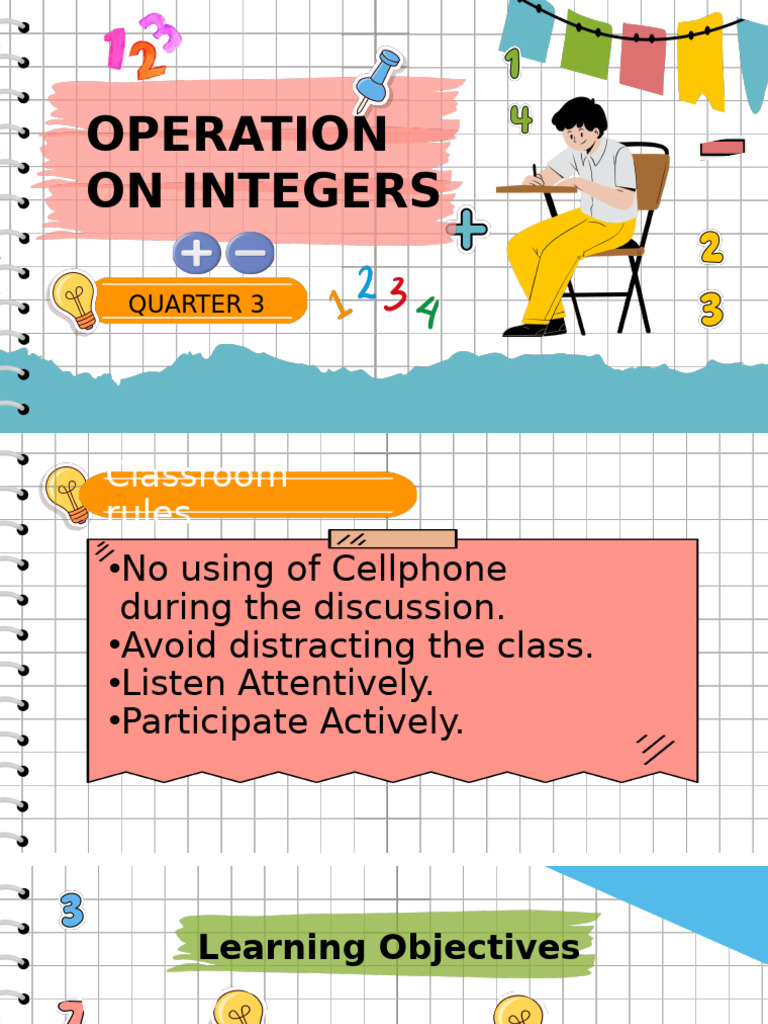 Math 7 Q3 - Week 5 -6 Adding and Subtracting INTEGERS (3) | PDF ...