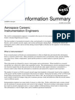 Information Summary: Aerospace Careers: Instrumentation Engineers