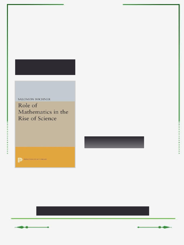 Role of Mathematics in the Rise of Science Salomon Trust ebook high ...