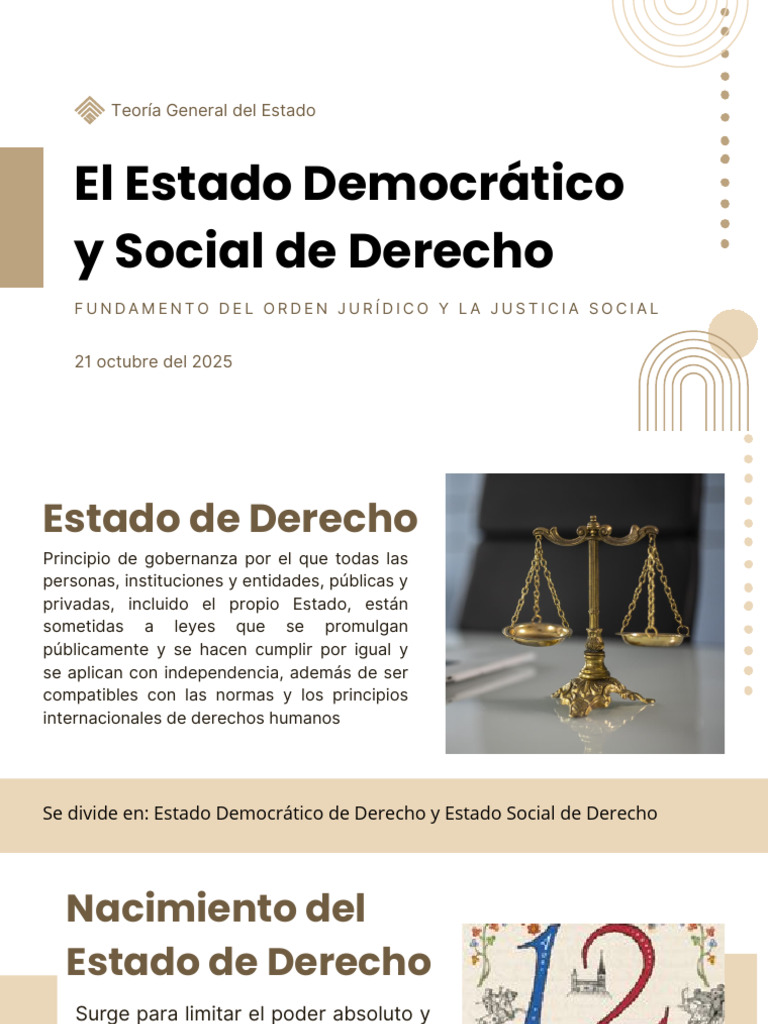 Estado Democrático y Social de Derecho | PDF | Estado (política ...