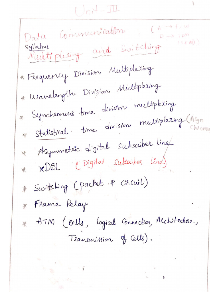 DC Unit-3 Notes | PDF
