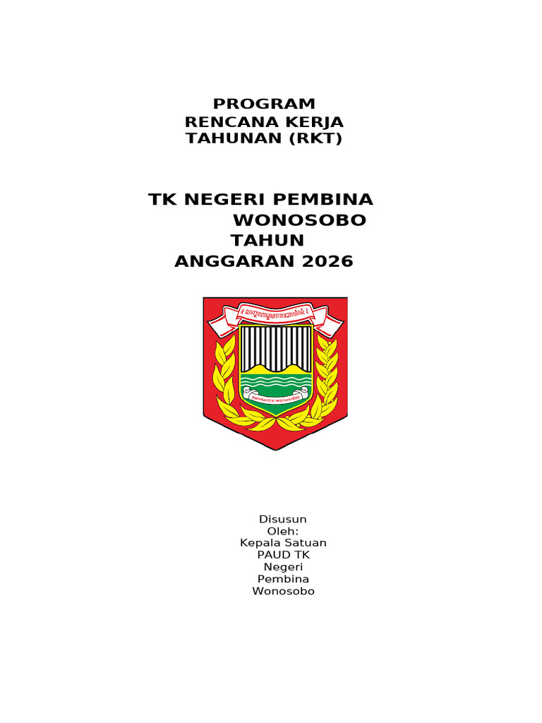 Rencana Kerja Tahunan PAUD 2026 Wonosobo | PDF