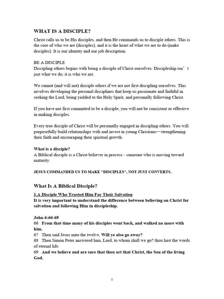 Understanding Biblical Discipleship | PDF | Disciple (Christianity) | Jesus