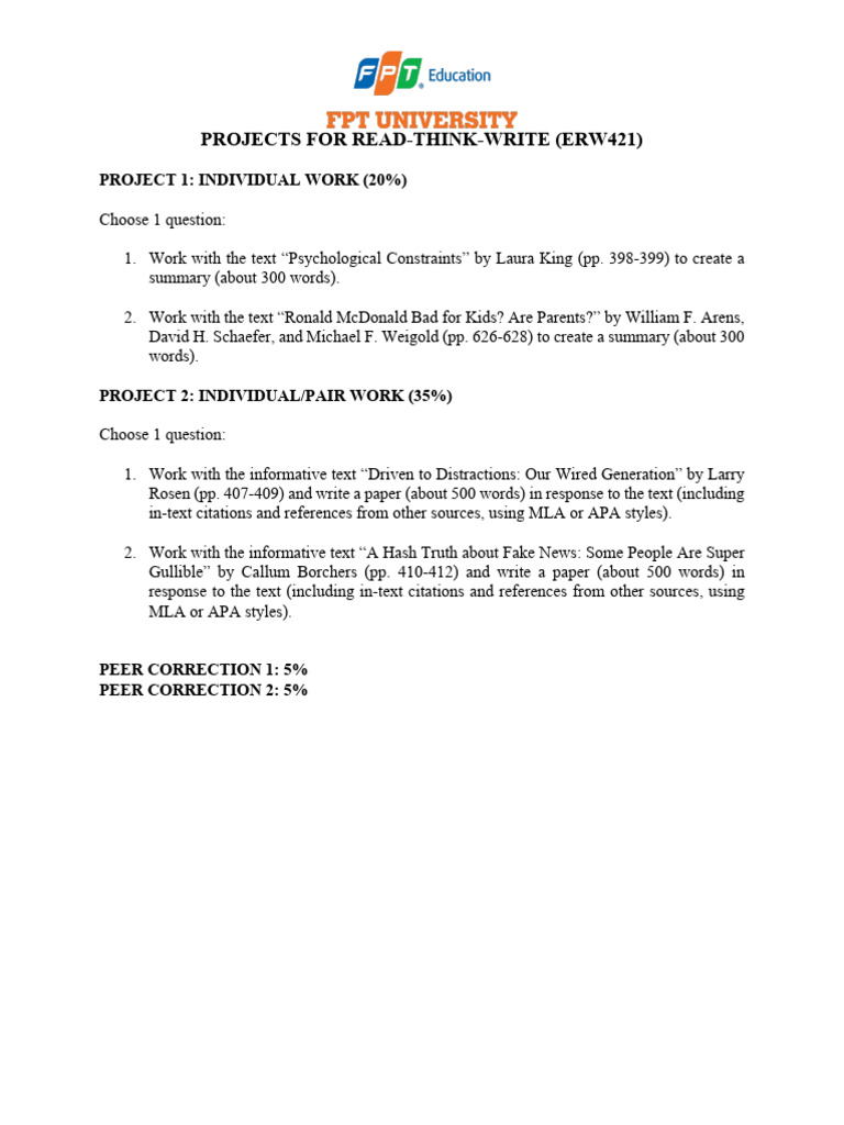 677a08e2925dcf8231bc3b52 ERW422 PROJECTS | PDF