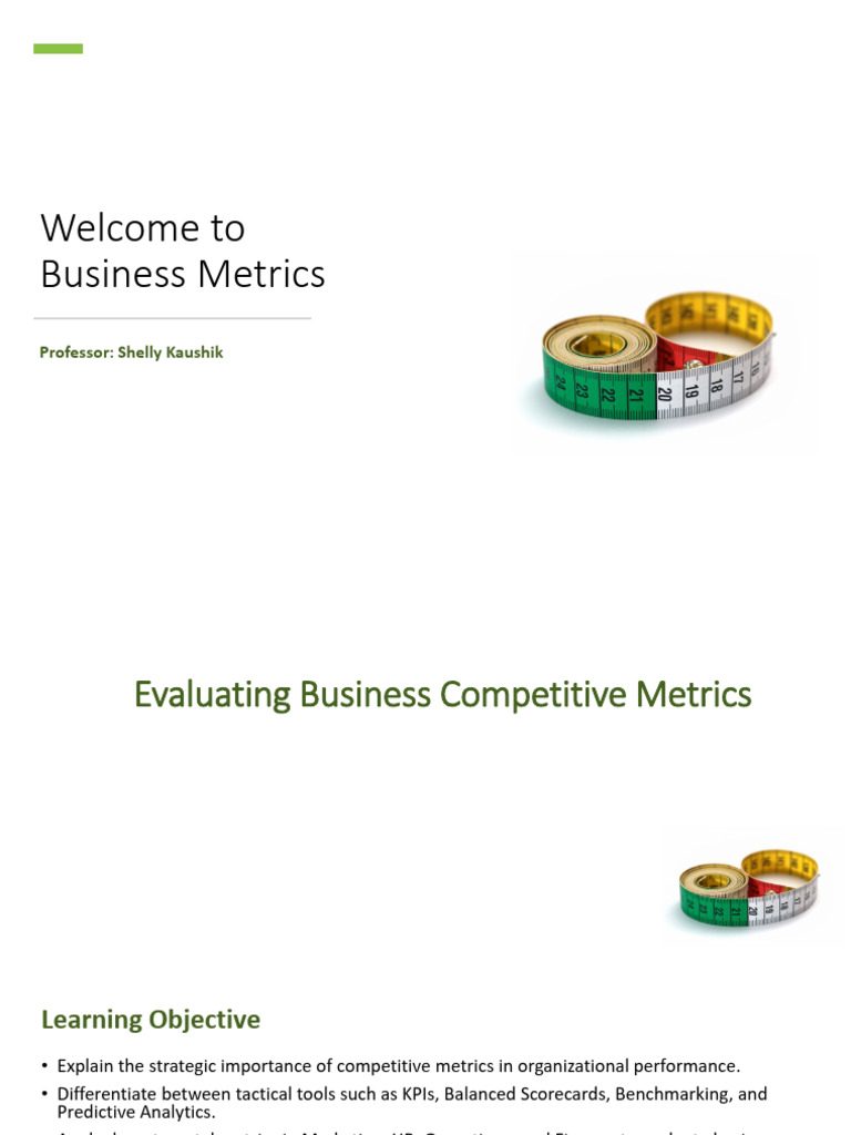 Competitive Metrics for Business Success | PDF | Performance Indicator ...