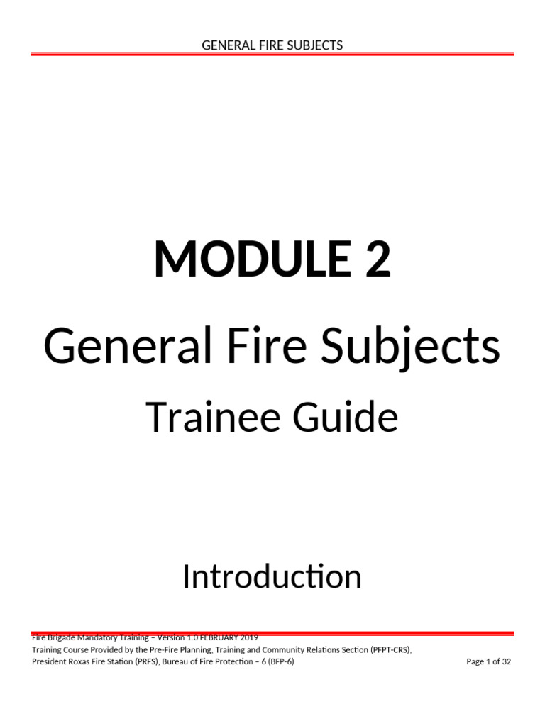Fire Safety Training: Module 2 Guide | PDF | Fires | Combustion