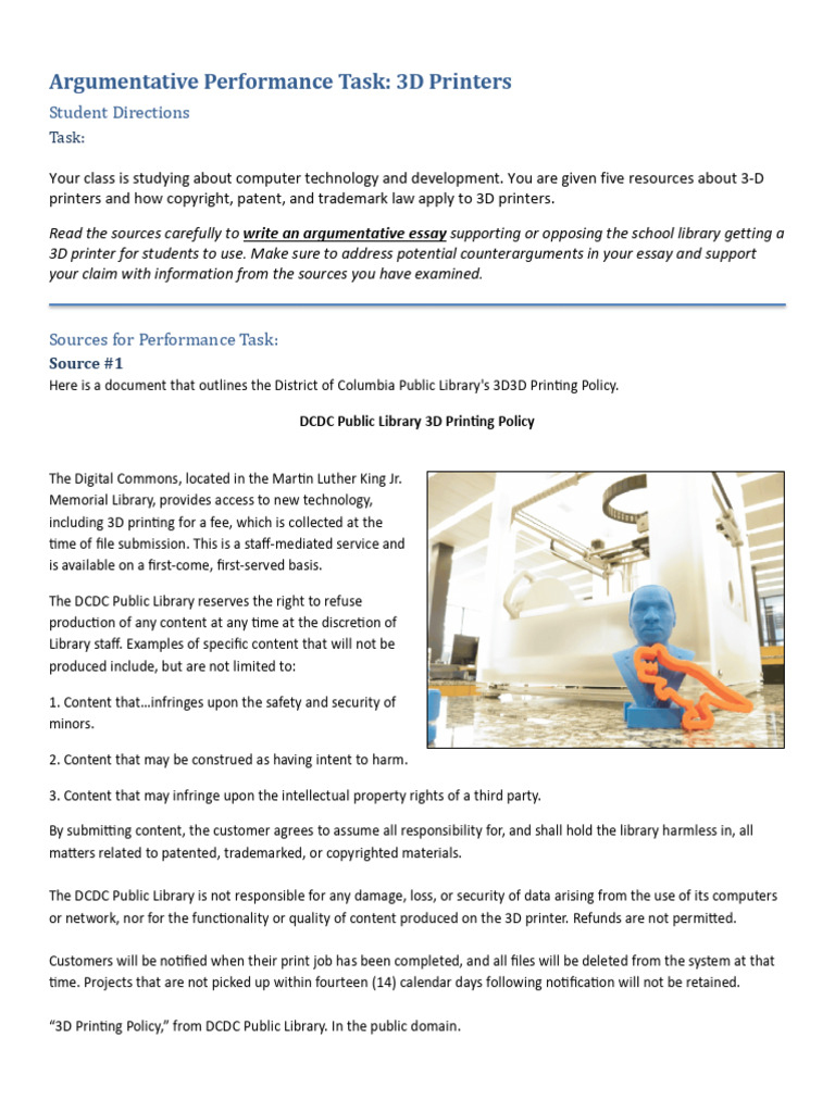 3D Printers: Legal Issues and School Use | PDF | Copyright | Patent